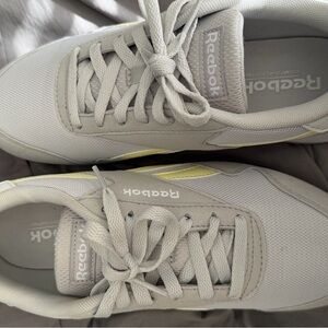 Reebok Light Gray and Yellow Sneakers